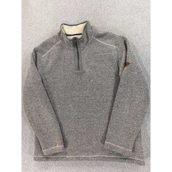 Orvis Other - Orvis Lined heavy STOWE Quarter Zip Pullover Sweater (Men's XL) Gray‎